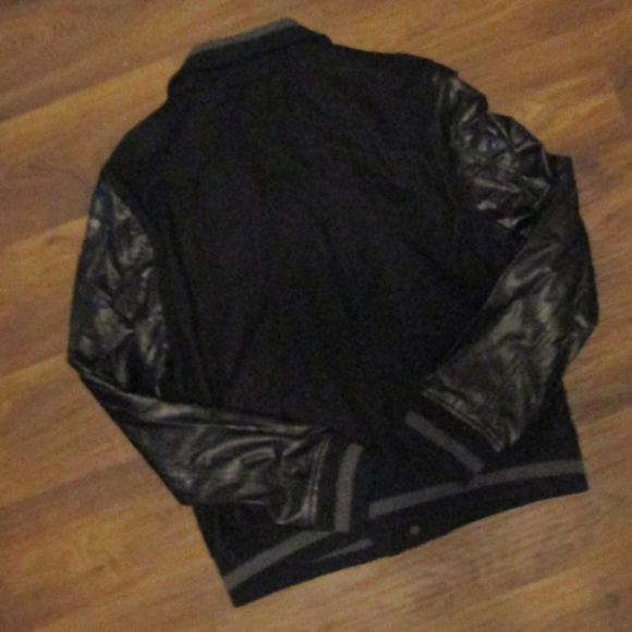 MG Black Label Wool Jacket Faux Leather Size XL - Picture 6 of 8